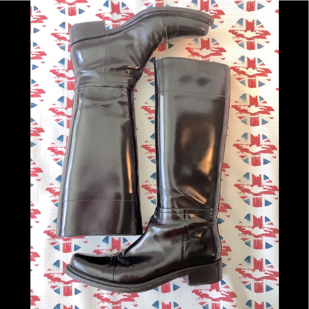 Vintage Prada Black Cowboy/Riding Boot